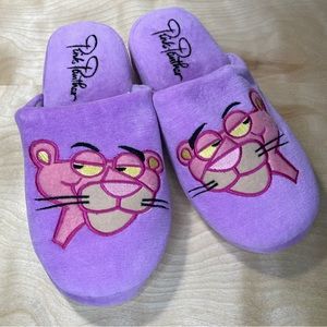 Vintage Pink Panther Comfortable Cushioned Slippers - Purple